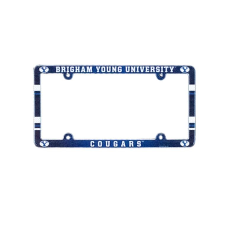 Brigham Young University Cougars Full Color Plastic License Plate Frame