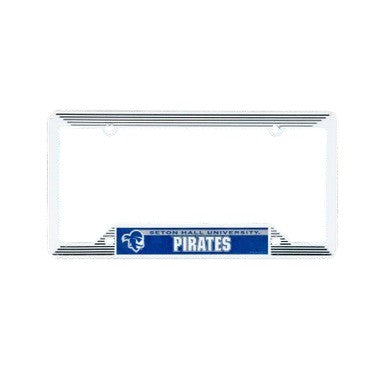 Seton Hall University Pirates White Plastic License Plate Frame