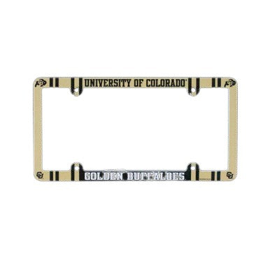 University Of Colorado Golden Buffaloes Full Color Plastic License Plate Frame