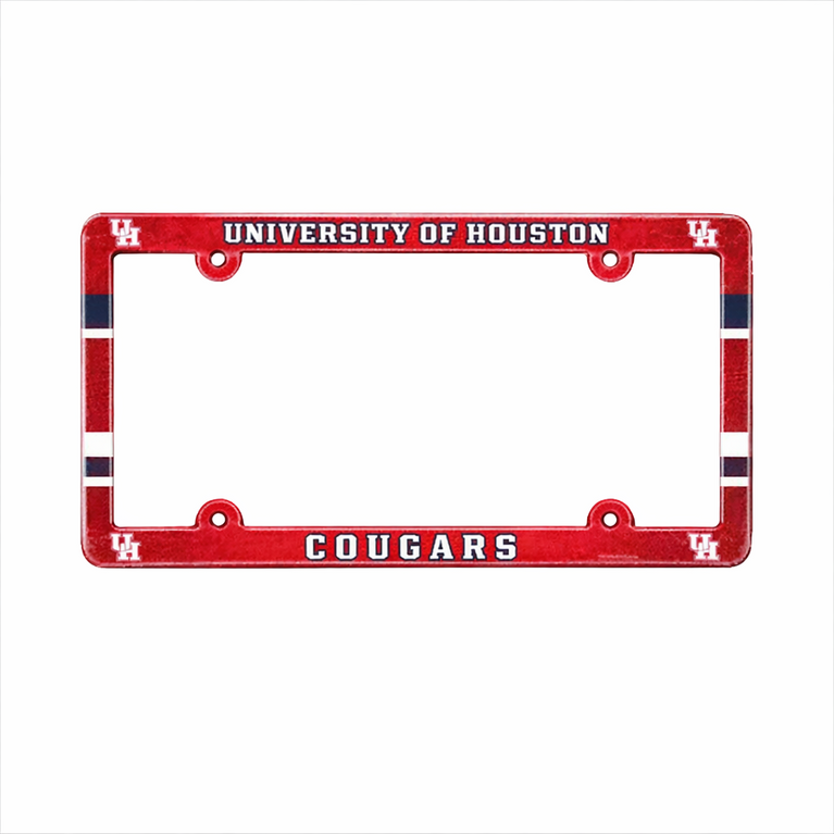 University Of Houston Cougars Full Color Plastic License Plate Frame