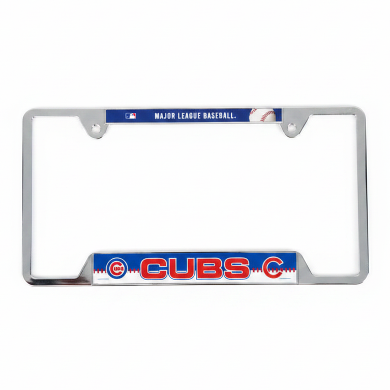 Chicago Cubs Chrome License Plate Frame - Metal - MLB Top