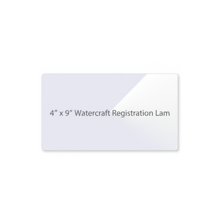 Watercraft Registration Lamination Sheets (4" x 9") - Box of 100