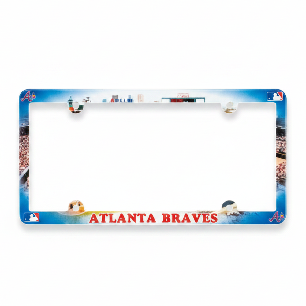 Atlanta Braves Full Color Plastic License Plate Frame