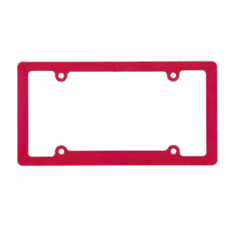 Blank Standard Rim Red Plastic License Plate Frame