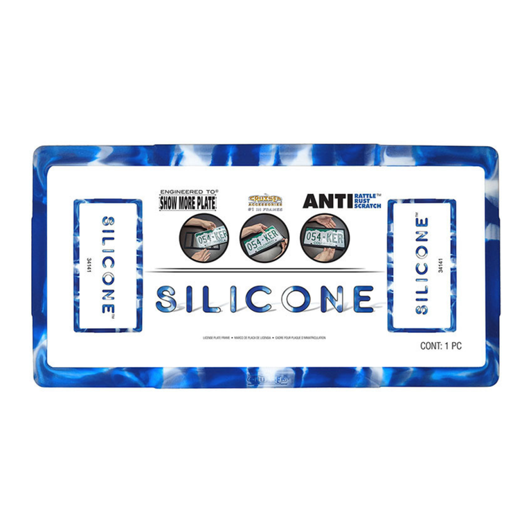 Silicone License Plate Frame Blue/White
