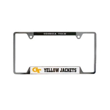 Georgia Tech Yellow Jackets Chrome License Plate Frame - Metal