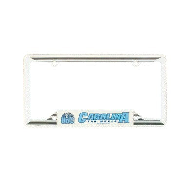 University of North Carolina Tar Heels White Plastic License Plate Frame