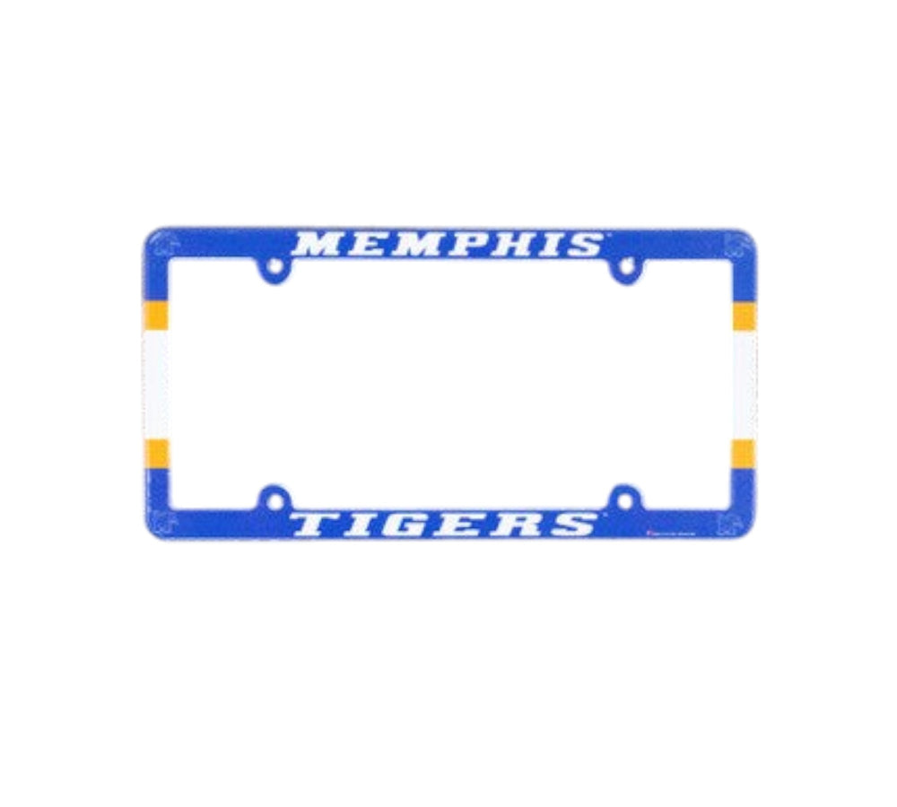 University Of Memphis Tigers Full Color Plastic License Plate Frame