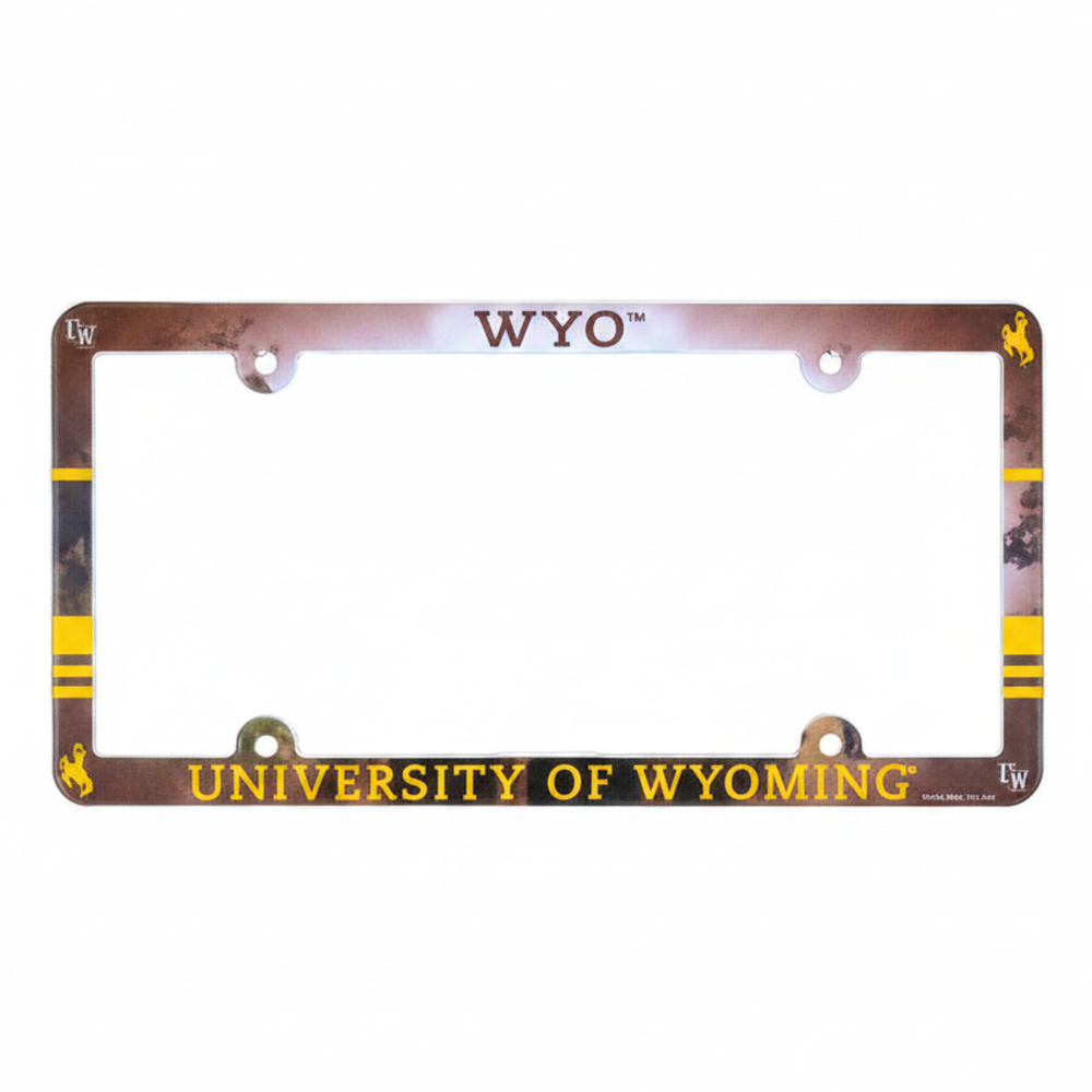 University Of Wyoming Full Color Plastic License Plate Frame