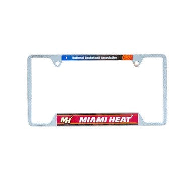 Miami Heat Chrome License Plate Frame - Metal